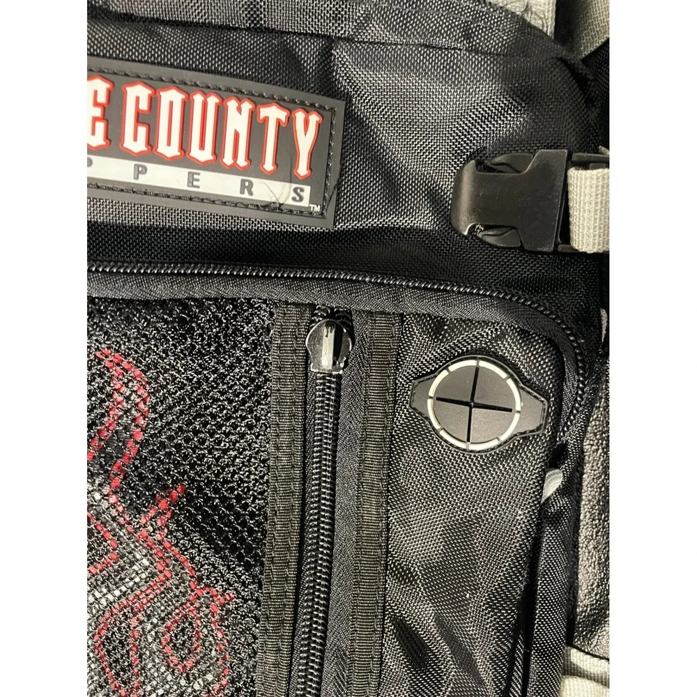 Orange County Choppers Backpack Black Red OCC Motorcycle Biker Gear Travel Bag